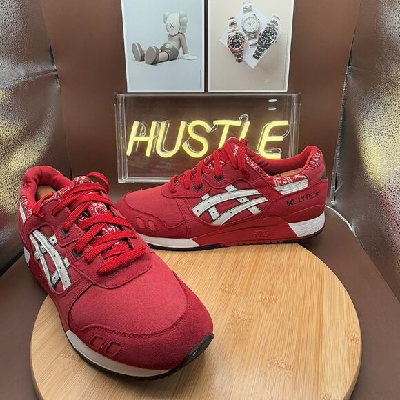 ASICS Gel Lyte 3 'Red Bandana' Men’s Sz 12 - Picture 5 of 10